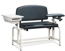 Clinton Industries Lab X series, extra wide chair w/drawer