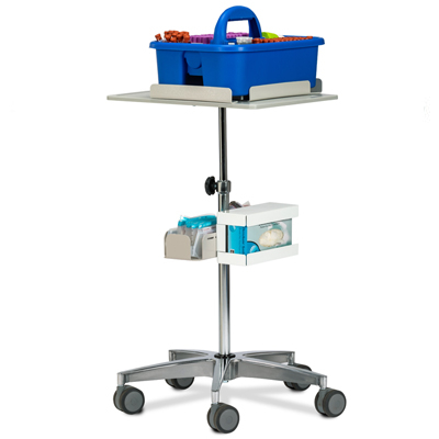 Clinton Store & Go Phlebotomy Cart, One Tray