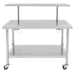 Blickman Industries Back Table 72"L x 30"D x 34"H Assembly with Adjustment (3in) Overshelf