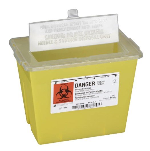 Bemis Health Care 2 Gallon Sharps Container Translucent Yellow 30EA/CS