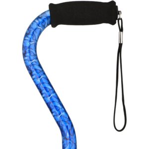 Nova Medical Products HD TALL OFFEST CANE BLUE WAVES