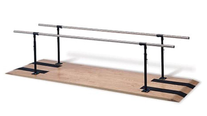 10', PARALLEL BARS Platform Mounted,HT Adj. w/ Anti-Slip Matting