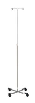 Blickman Industries IV Stand 2 Hook w/Tru Loc Mechanism w/4 Leg Chrome Base