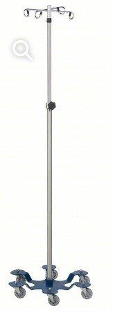 Blickman Industries IV Stand Heavy Duty 4 Hook w/6 Leg Powder Coated Low