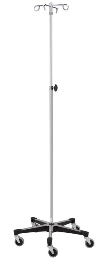Blickman Industries IV Stand Stainless Steel 4 Hook w/Tru Loc Mechanism w/5