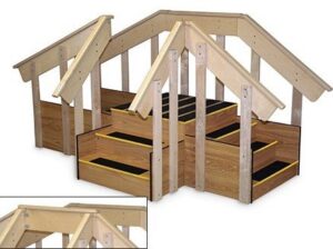 Hausmann 3-IN-1 Training Stairs, 4-6-8" Steps are 36" wide