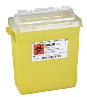 Bemis Health Care 3 Gallon Sharps Container, Translucent Yellow 12EA/CS