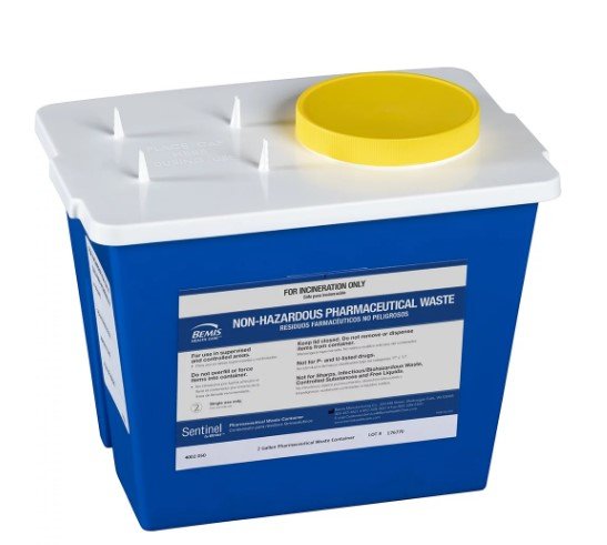 Bemis Health Care 2 Gallon BLUE Pharmacy Waste Container 30EA/CS