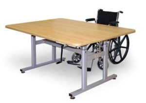 Table,Crank,Laminate,28"X60" Natural Oak