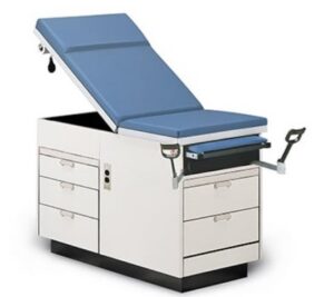 Hausmann Exam Table, Left Hand, with air spring back that locks in any position