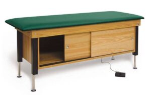 Hausmann Power Hi-Lo Treatment Table with full cabinet