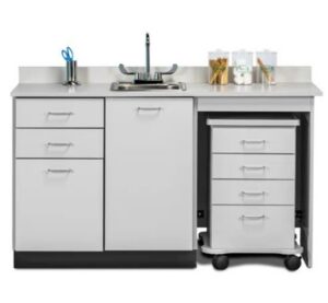 Clinton Industries 48000 Series Cart-Mate 60" with Right Cart & Middle Single Door