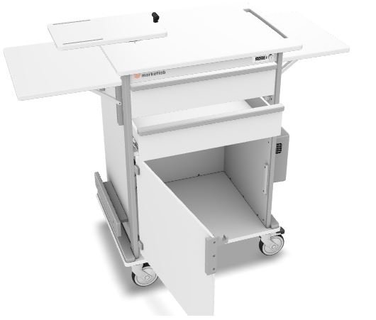 Marketlab Insight® Mobile Microscope Cart, 29.75"W x 22.5"D x 42.25"H
