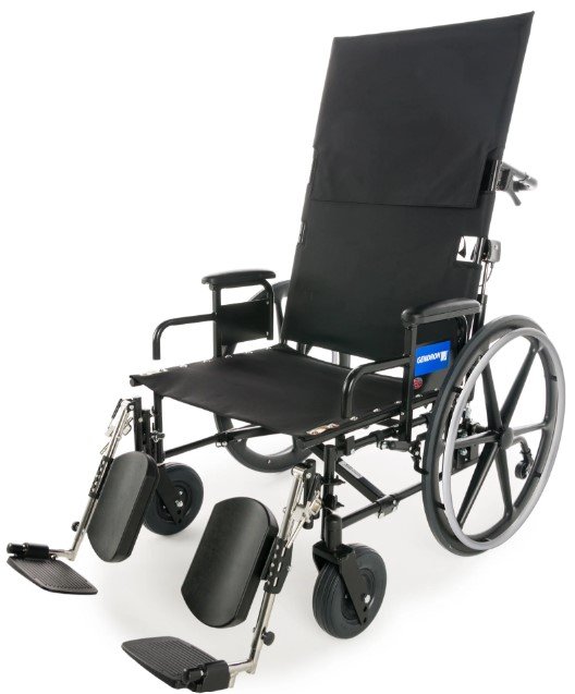 Graham Field Wheelchair RECLINING 24W22D DSK ELR GENDRON BARIATRIC