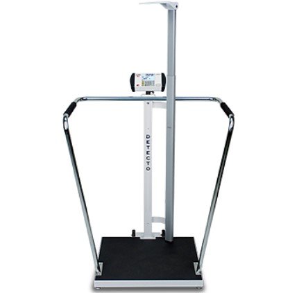Detecto Portable High Capacity Digital Scale 800LB with Wrap Around Handrail