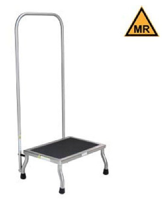 Blickman Industries Kent Foot Stool 18"W x 8"H x 12"D w/Handrail MRI Safe