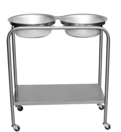Blickman Industries Snyder Double Basin Solution Stand with Basin (7808SS)