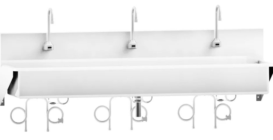 Blickman Industries Windsor Scrub Sink (3) Place w/Infrared Water Control