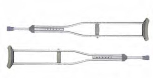 Procare Adjustable Alum Crutch, Small, Pair