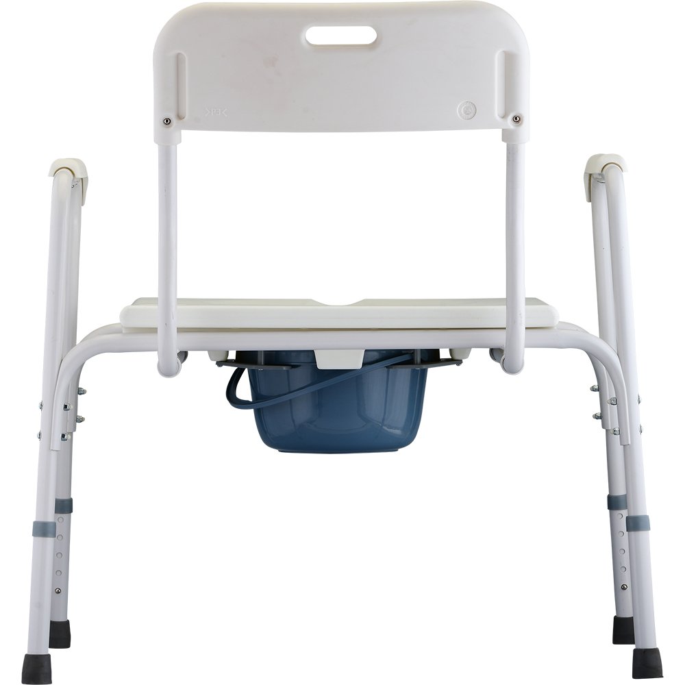Nova Medical Products HEAVY DUTY COMMODE WITH BACK 450 LB. CAPACITY