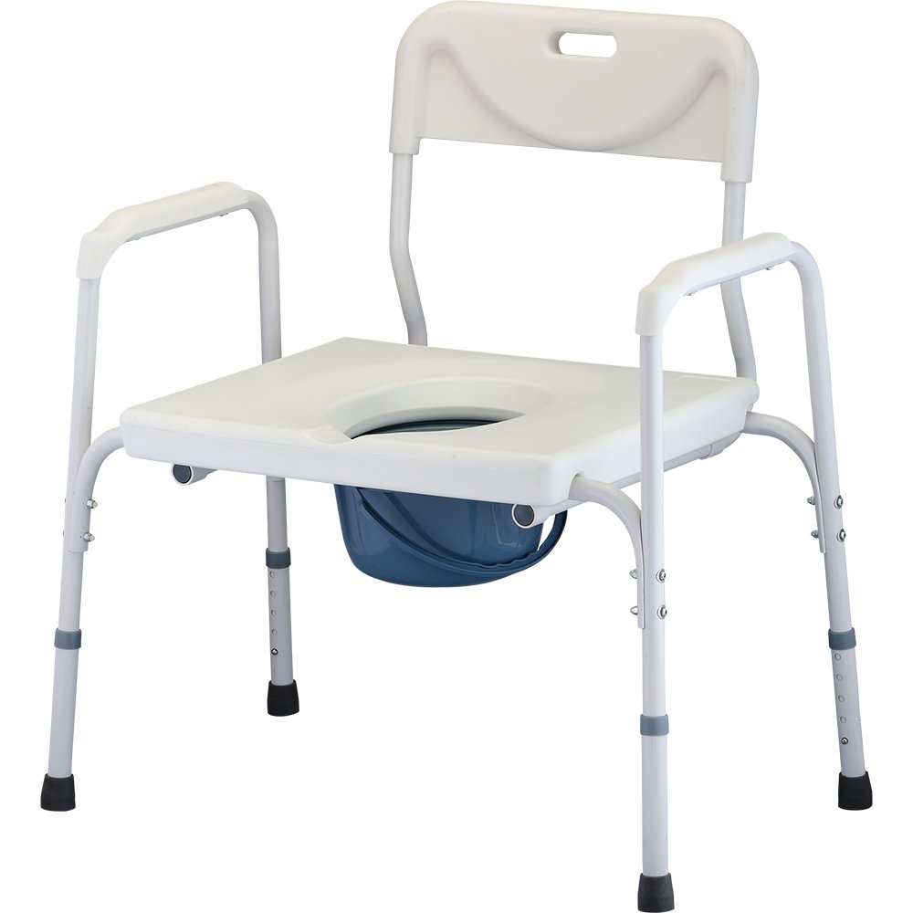 Nova Medical Products HEAVY DUTY COMMODE WITH BACK 450 LB. CAPACITY