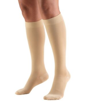 Truform BELOW KNEE 30-40 mmHg Closed Toe Compression Sock - SHORT - BEIGE L