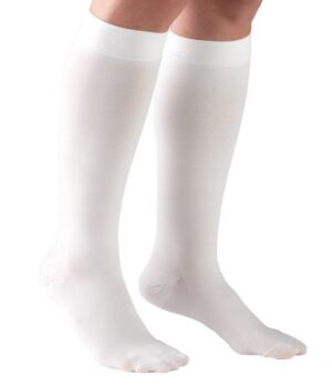 Truform BELOW KNEE 30-40 mmHg Closed Toe Compression Sock - WHITE 2L (Pair)
