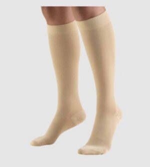 Truform BELOW KNEE 20-30 mmHg Closed Toe Compression Sock - SHORT - BEIGE L