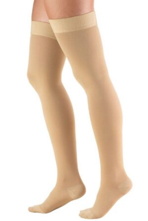 Truform THIGH HIGH 20-30 mmHg Closed Toe Compression Sock - BEIGE 2L (Pair)