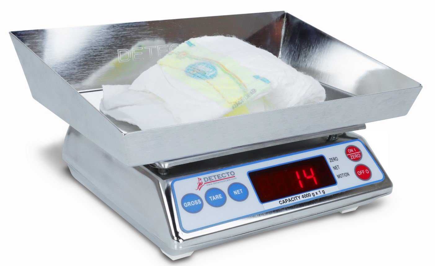 Diaper/Lap Sponge Scale, Digital, 4000 g x 1 g