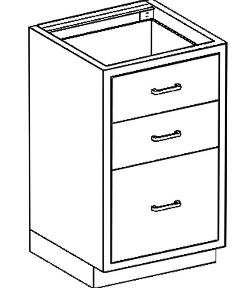 Blickman Industries Base Cabinet 24 1/8"W x 32 3/4"H x 22"D w/ Drawers
