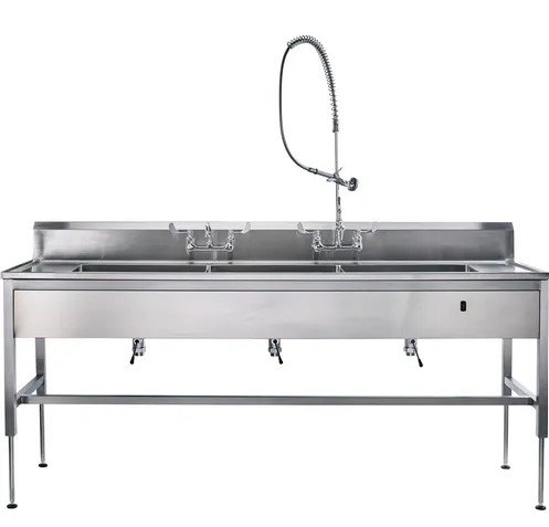 Blickman Industries Decontamination Station 116"W x 30"D w/Hydraulic Lift