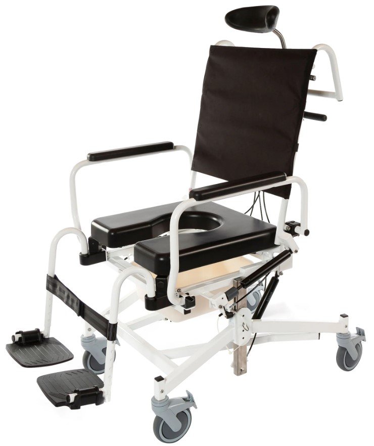 285TR Rehab Shower/Commode Chair-Tilt, Recline