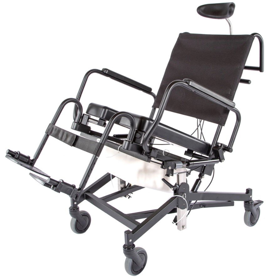 285TR Rehab Shower/Commode Chair-Tilt, Recline