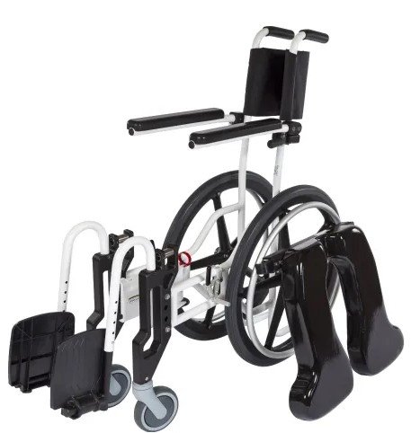 ActiveAid 922 Rehab Shower/Commode Chair-Folding, 18"Wx18"D Stainless Steel Frame (PKG302)