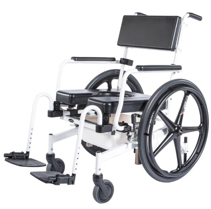 ActiveAid 1100 Rehab Shower/Commode Chair-Seat Height/Slope Adjustable (PKG419)