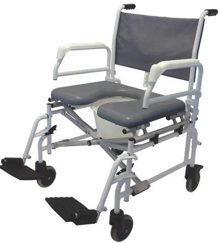 22" Bariatric Commode Shower Chair (all casters)