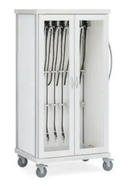 Innerspace Healthcare Roam 2 Compartment Supply Cart Aluminum-Glass Doors (SR2GS)